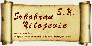 Srbobran Milojević vizit kartica